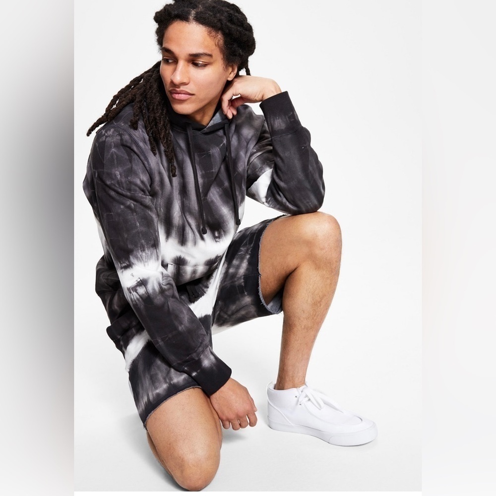 SUN & Stone Men's Shibori Hoodie